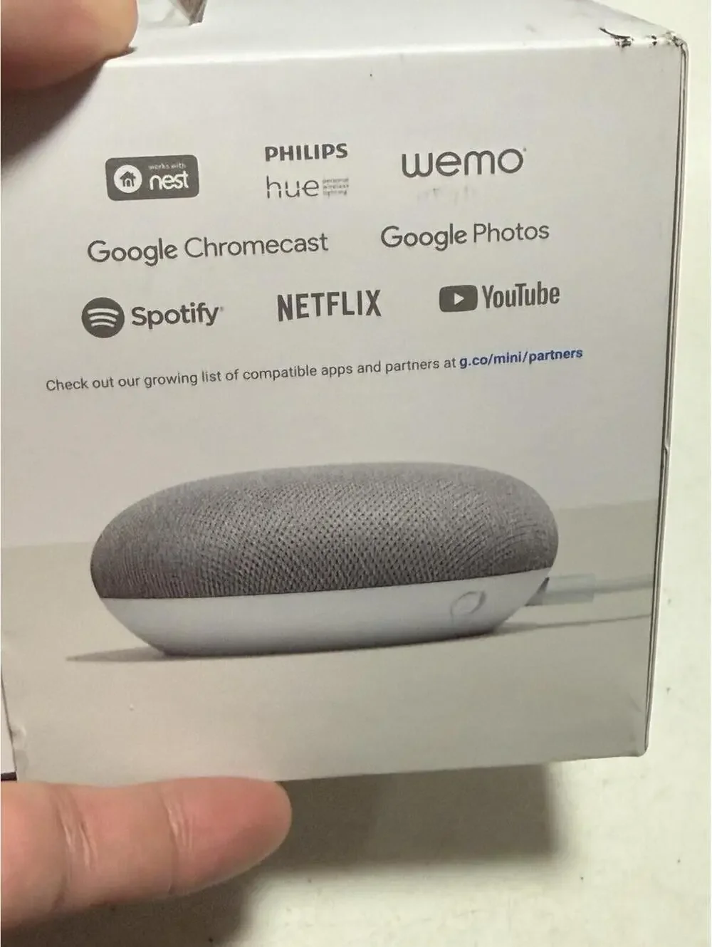 Google Home Mini Smart Speaker with Google Assistant - Chalk (GA00210-US)